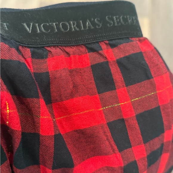 Victoria's Secret Red Gold Plaid pajama Pants XXL Christmas festive‎ holiday - Picture 4 of 4